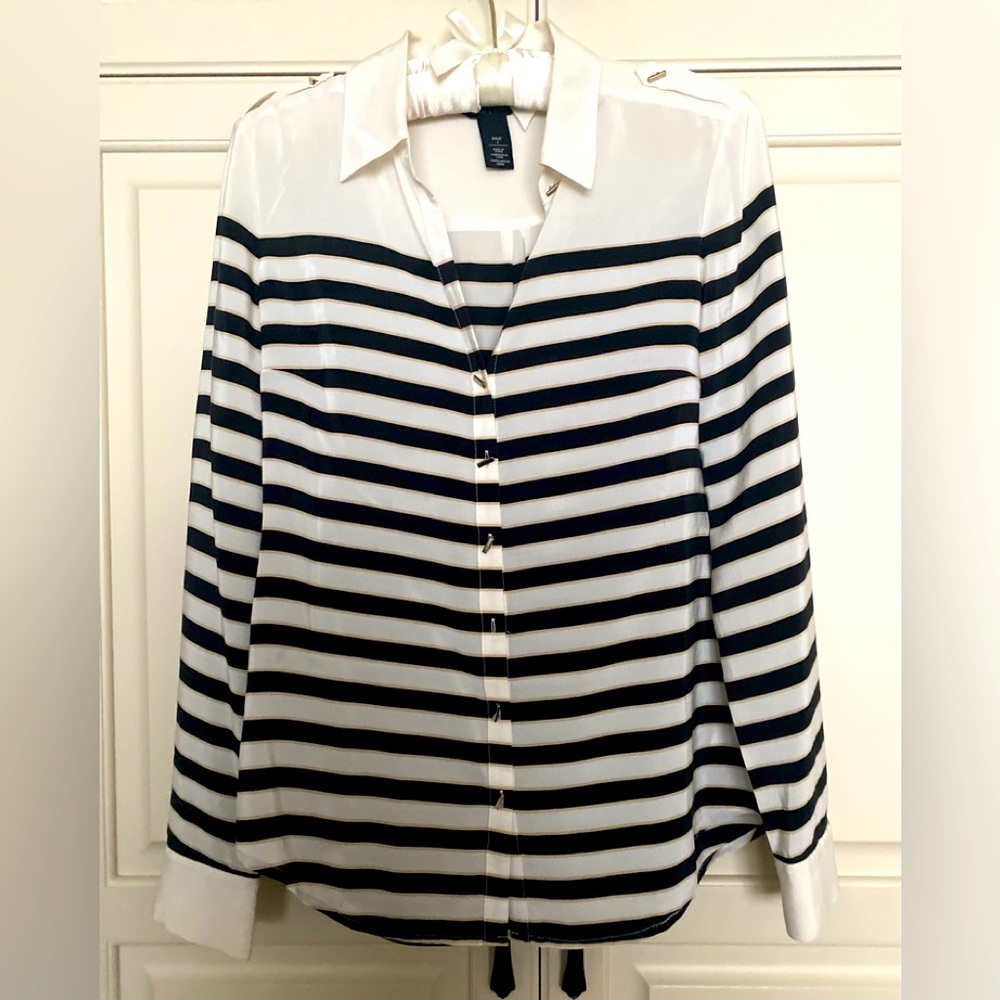 White House Black Market Silk Blouse